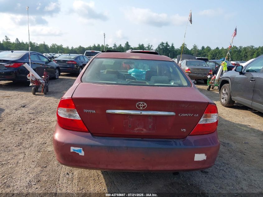 2002 Toyota Camry Le V6 VIN: 4T1BF32KX2U030055 Lot: 42755687