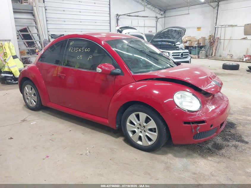2008 Volkswagen New Beetle S red hatchback gasoline 3VWPW31C98M509825 photo #1