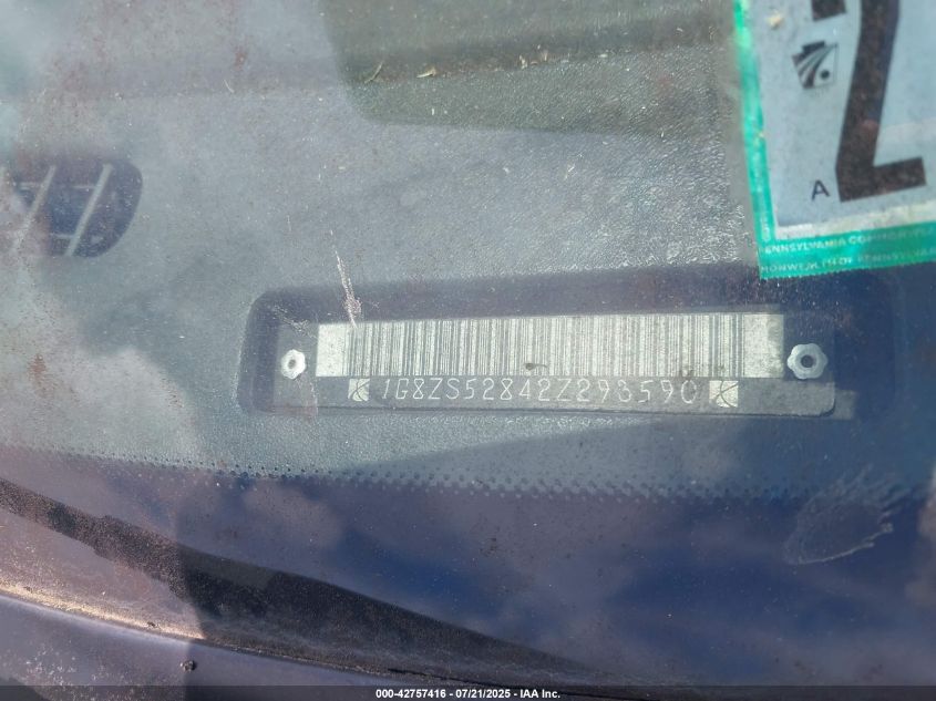 2002 Saturn Sl Spring Special VIN: 1G8ZS52842Z293590 Lot: 42757416