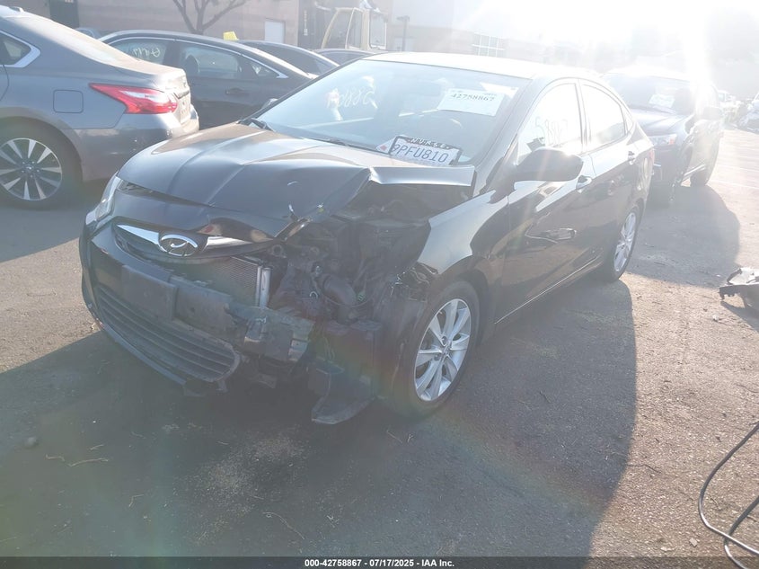 2012 Hyundai Accent Gls VIN: KMHCU4AE2CU058574 Lot: 42758867