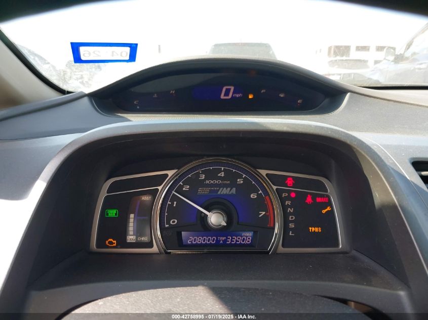 2009 Honda Civic Hybrid VIN: JHMFA36229S010076 Lot: 42758995