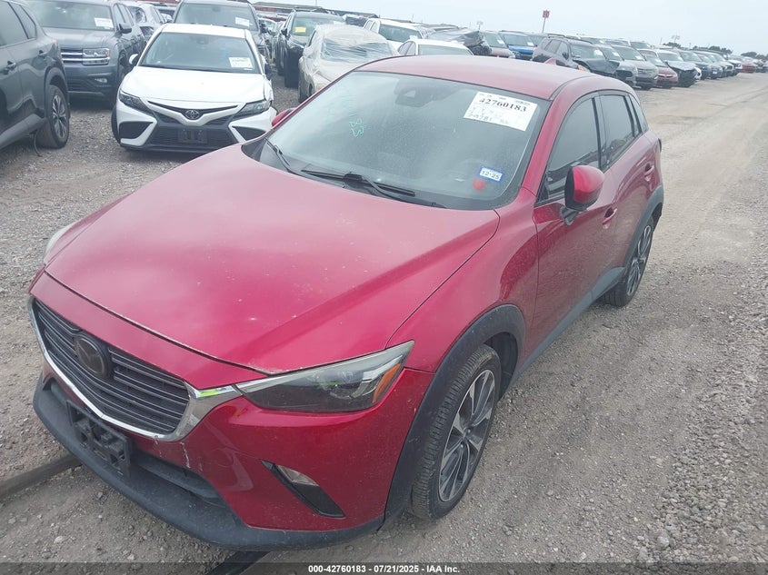 Vin: jm1dkdc74k0421637, lot: 43253507, mazda cx-3 touring 20192
