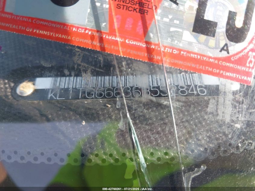 2006 Chevrolet Aveo Lt VIN: KL1TG66636B552846 Lot: 42760261