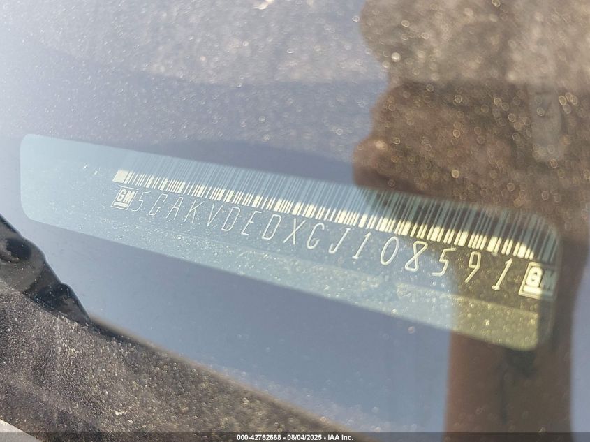 2012 Buick Enclave Premium VIN: 5GAKVDEDXCJ108591 Lot: 42762668