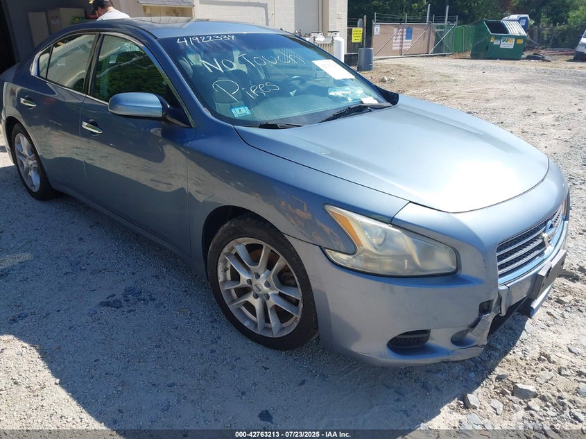 2010 Nissan Maxima 3.5 S blue sedan gasoline 1N4AA5APXAC820201 photo #1