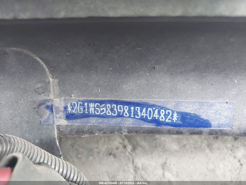 2008 Chevrolet Impala Police VIN: 2G1WS583981340482 Lot: 42763490