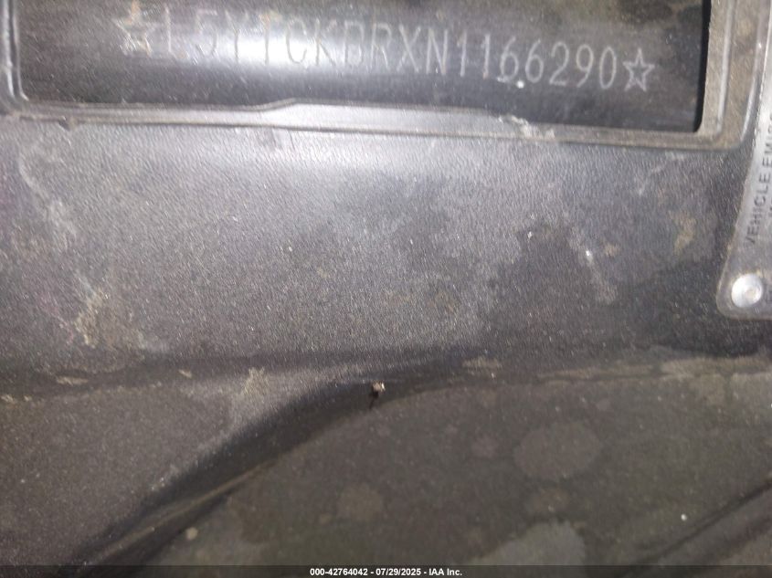 2022 Honda Pcx150 VIN: L5YTCKBRXN1166290 Lot: 42764042