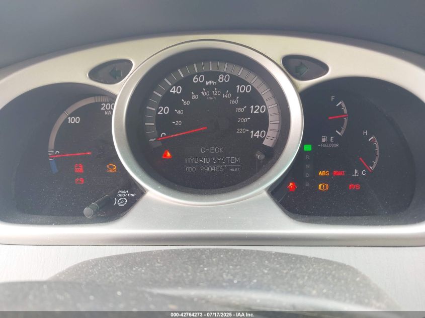 2006 Toyota Highlander Hybrid V6 VIN: JTEEW21A060011883 Lot: 42764273