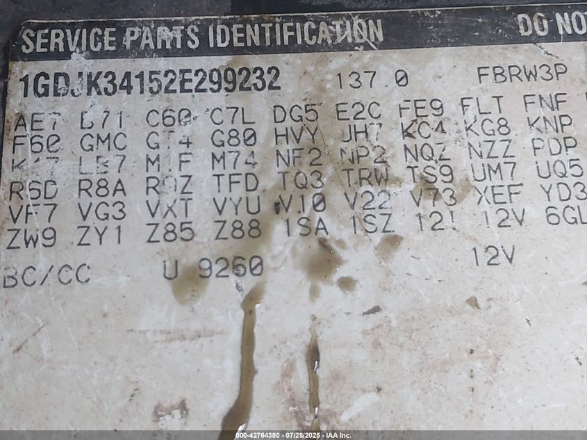 2002 GMC Sierra 3500 Chassis Sl/Sle/Standard VIN: 1GDJK34152E099232 Lot: 42764380