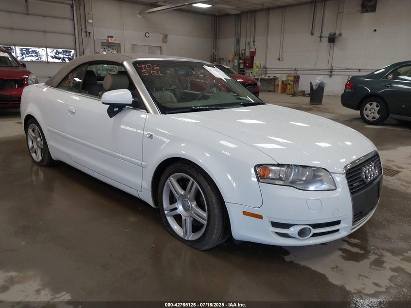 WAUDF48H68K009185 2008 Audi A4 2.0T Cabriolet Quattro auction photo 1