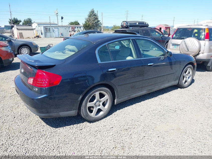 2003 Infiniti G35 Base W/6 Speed Manual VIN: JNKCV51E63M334695 Lot: 42765231