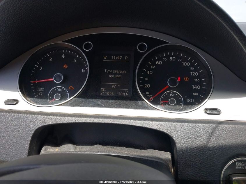 2011 Volkswagen Cc Sport VIN: WVWMP7AN9BE729457 Lot: 42765289