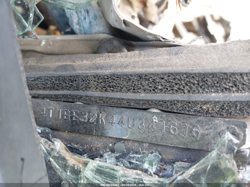 2004 Toyota Camry Xle VIN: 4T1BE32K44U341616 Lot: 42765382