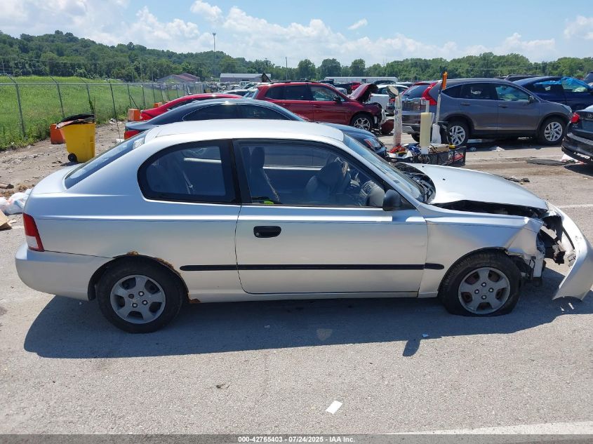 2000 Hyundai Accent L VIN: KMHCF35G6YU019915 Lot: 42765403
