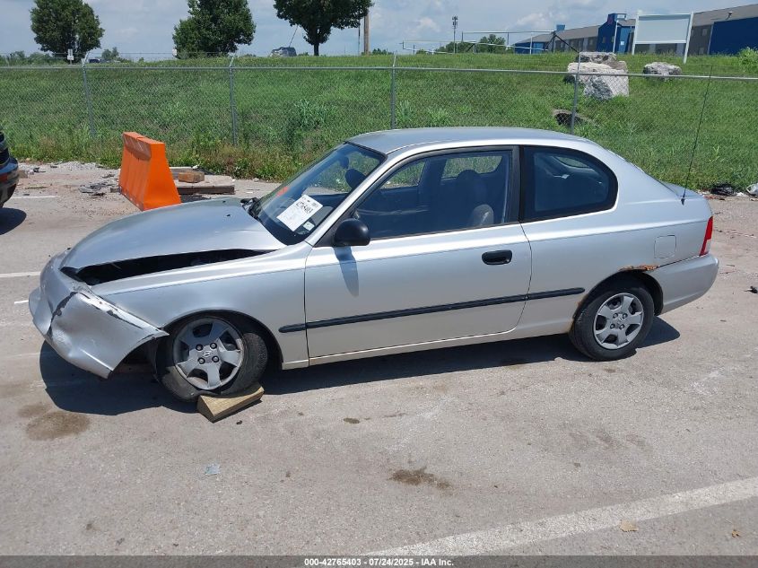 2000 Hyundai Accent L VIN: KMHCF35G6YU019915 Lot: 42765403