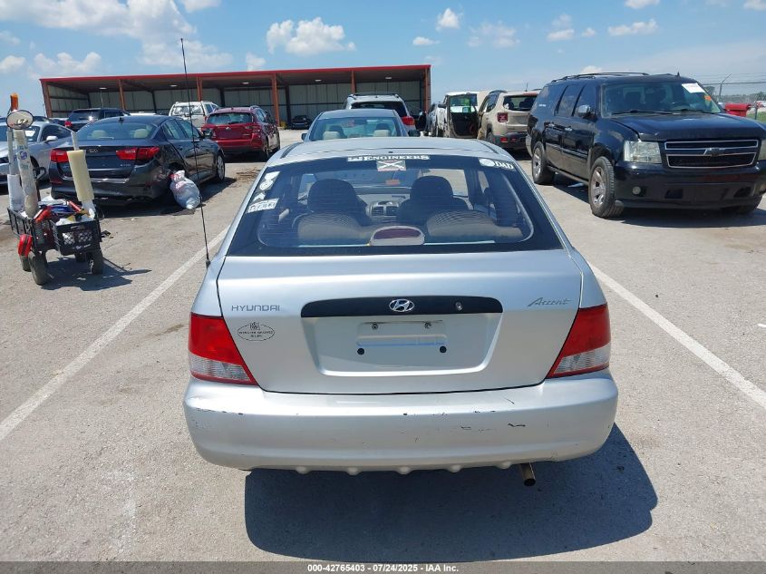 2000 Hyundai Accent L VIN: KMHCF35G6YU019915 Lot: 42765403