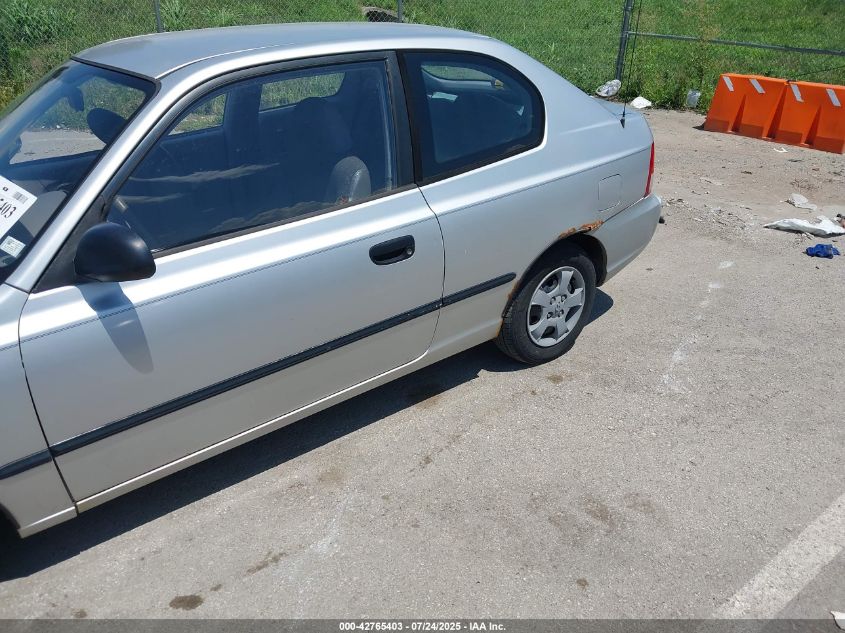 2000 Hyundai Accent L VIN: KMHCF35G6YU019915 Lot: 42765403
