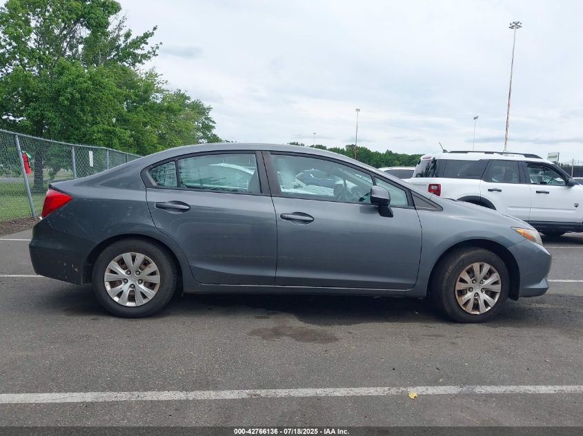 2012 Honda Civic Lx VIN: 19XFB2F5XCE106387 Lot: 42766136