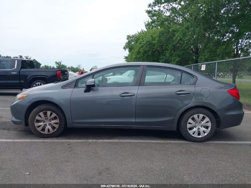 2012 Honda Civic Lx VIN: 19XFB2F5XCE106387 Lot: 42766136