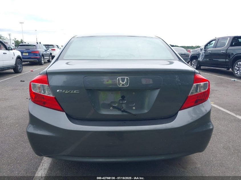 2012 Honda Civic Lx VIN: 19XFB2F5XCE106387 Lot: 42766136