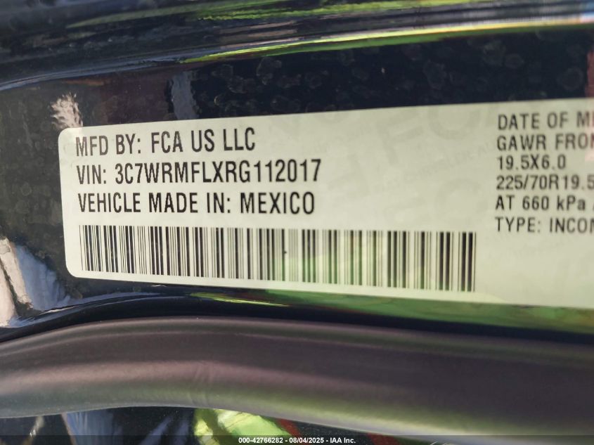 2024 Ram 5500 Chassis Tradesman/Slt VIN: 3C7WRMFLXRG112017 Lot: 42766282