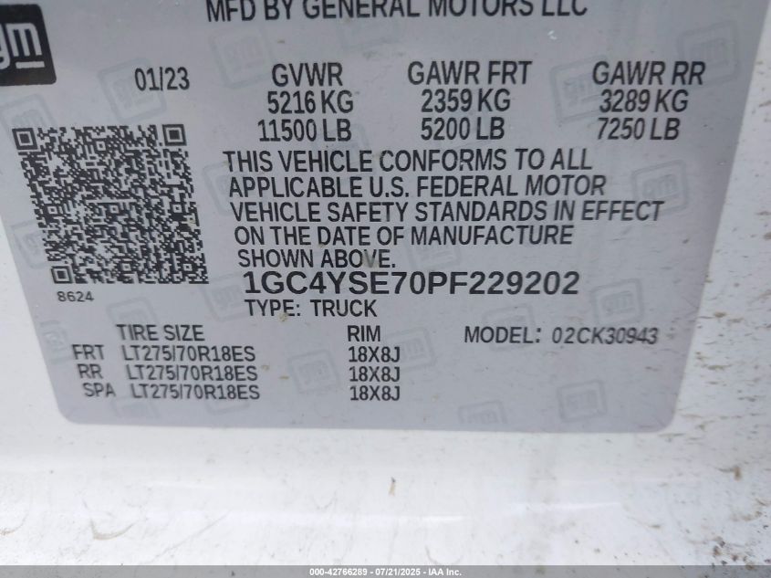 2023 Chevrolet Silverado 3500hd - 1GC4YSE70PF229202