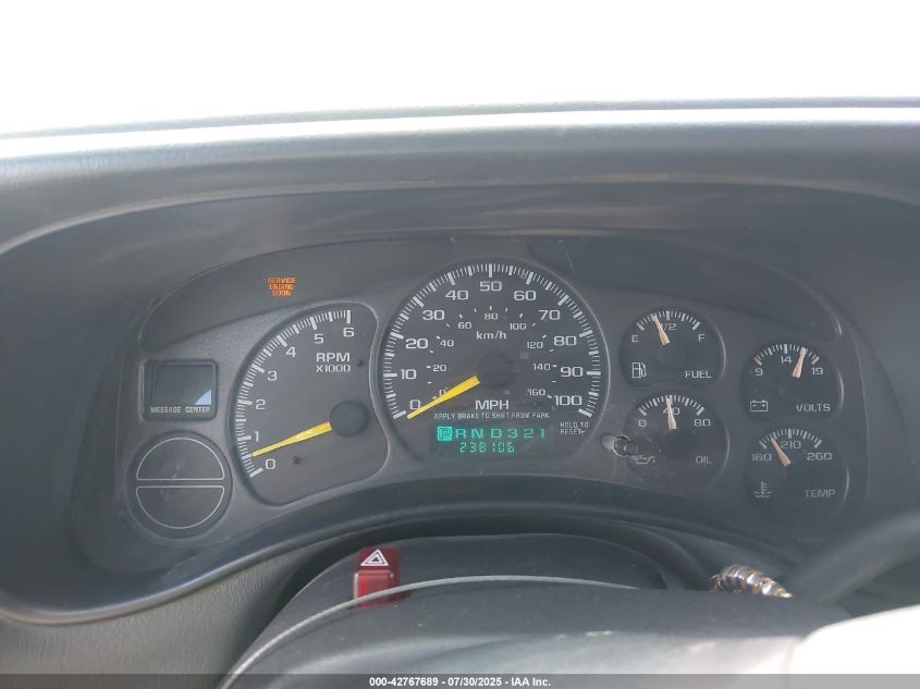 2000 Chevrolet Tahoe All New Ls VIN: 1GNEK13T9YJ205762 Lot: 42767689