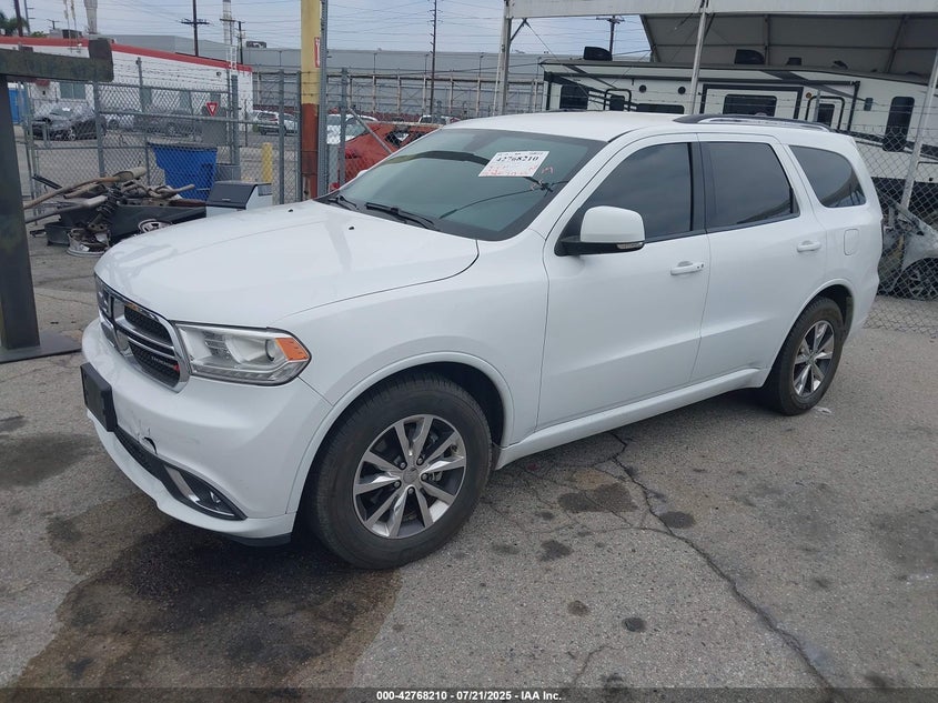 Vin: 1c4rdhdg6gc459463, lot: 43261568, dodge durango limited 20162