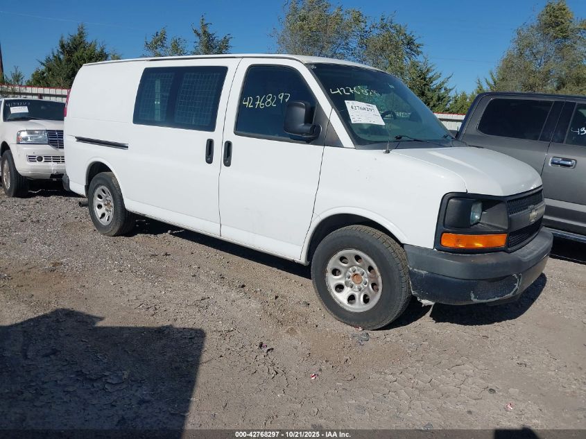 2013 Chevrolet Express 1500 Work Van white van gasoline 1GCSGAFX7D1157152 photo #1
