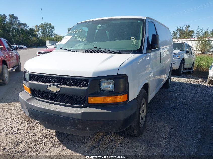 2013 Chevrolet Express 1500 Work Van white van gasoline 1GCSGAFX7D1157152 photo #3