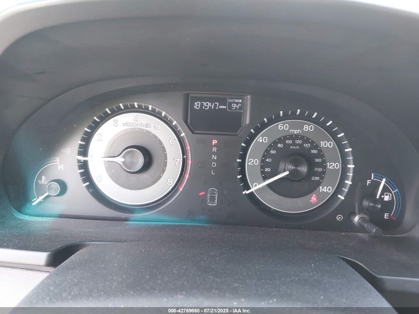 2012 Honda Odyssey Ex-L VIN: 05FNRL5H63CB09586 Lot: 42769860