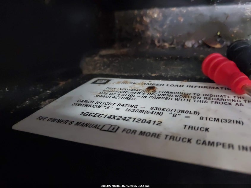 2004 Chevrolet Silverado 1500 VIN: 1GCEC14X24Z120412 Lot: 42770736