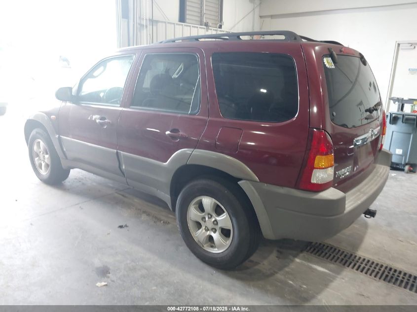 2003 Mazda Tribute Lx V6 red other gasoline 4F2YZ94133KM06895 photo #4