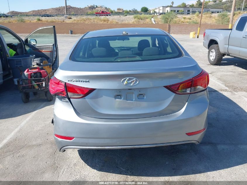 2016 Hyundai Elantra Value Edition VIN: 5NPDH4AE8GH774859 Lot: 42772116