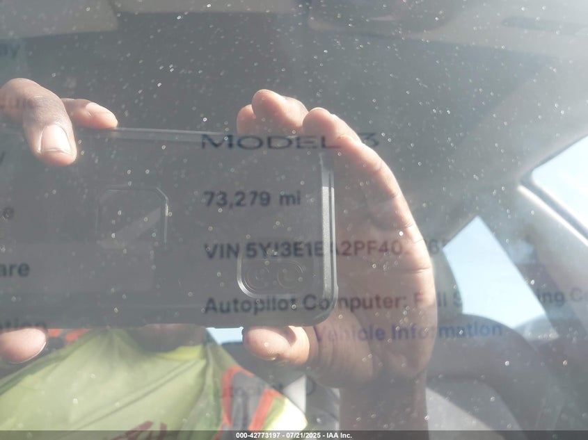 2023 Tesla Model 3 Rear-Wheel Drive VIN: 5YJ3E1EA2PF402765 Lot: 42773197