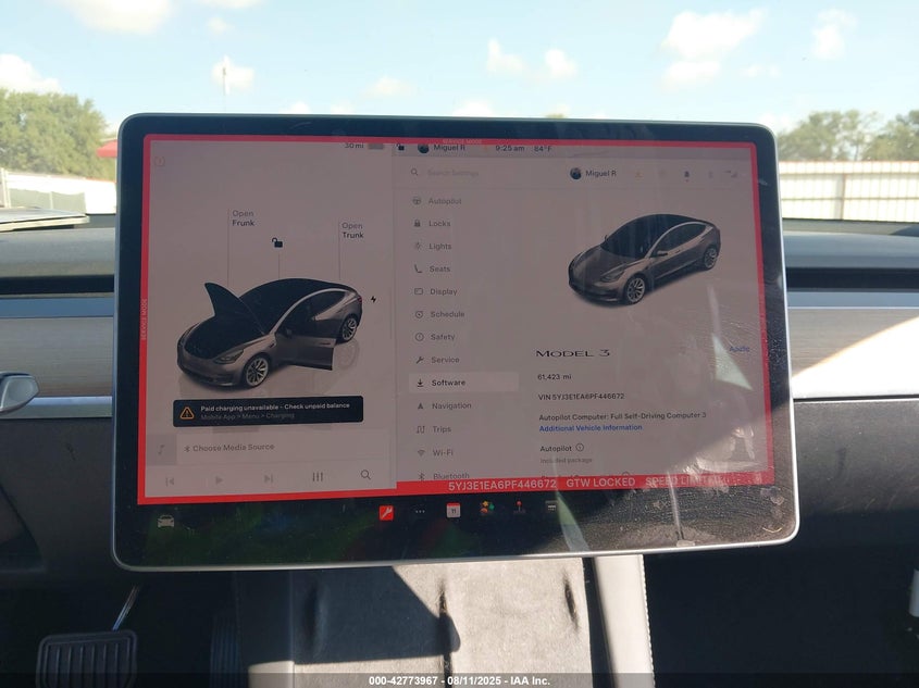 2023 Tesla Model 3 Rear-Wheel Drive VIN: 5YJ3E1EA6PF446672 Lot: 42773967