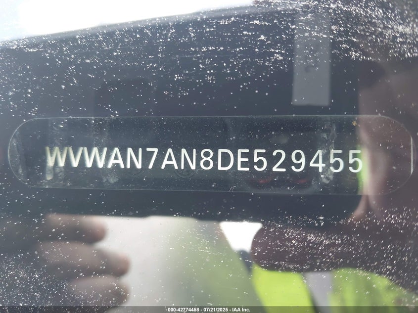 2013 VOLKSWAGEN CC 2.0T SPORT - WVWAN7AN8DE529455