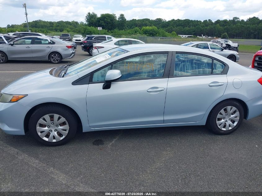 2012 Honda Civic Lx VIN: 2HGFB2F54CH586139 Lot: 42775339