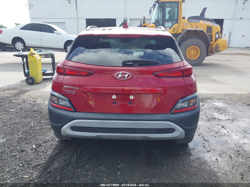 2022 Hyundai Kona Sel VIN: KM8K62AB2NU900249 Lot: 42775609
