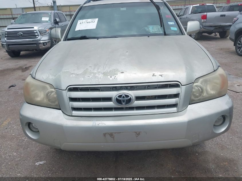 2005 Toyota Highlander VIN: JTEDD21A450116524 Lot: 42776652
