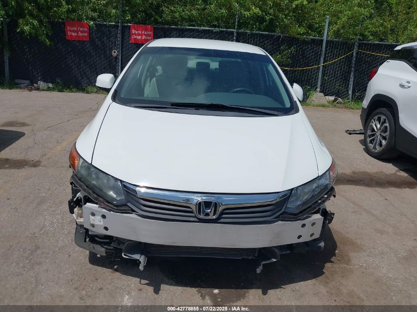 2012 Honda Civic Hf VIN: 2HGFB2F6XCH546303 Lot: 42778855