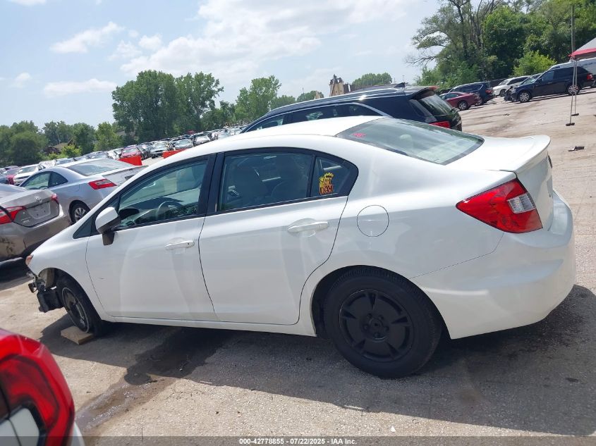 2012 Honda Civic Hf VIN: 2HGFB2F6XCH546303 Lot: 42778855