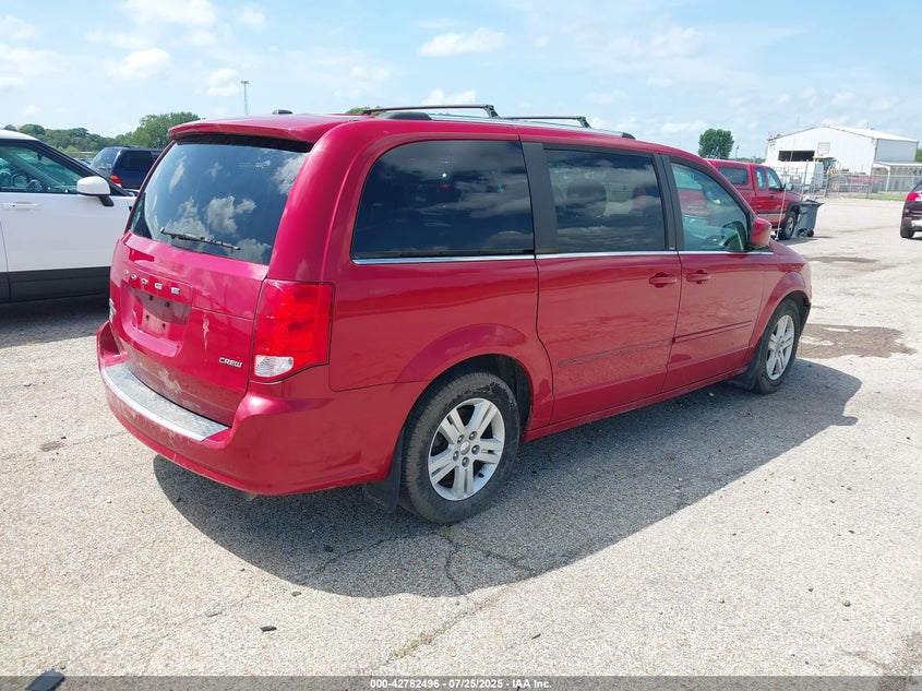 Vin: 2c4rdgdg7cr251250, lot: 43275892, dodge grand caravan crew 20124