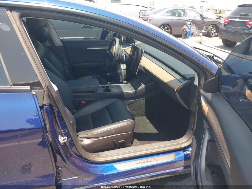 2022 Tesla Model 3 Performance Dual Motor All-wheel Drive Blue Lot 111042783278 Vin 5YJ3E1EC3NF359438