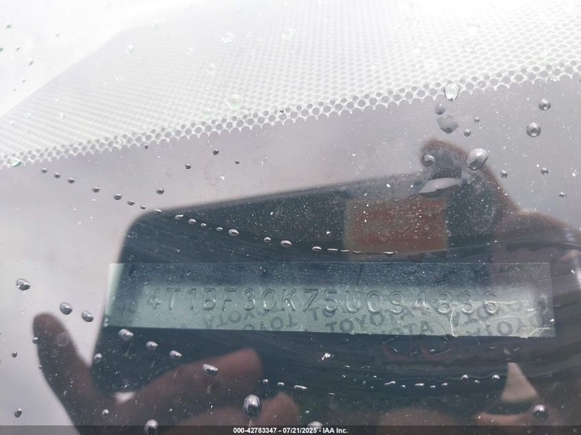 2005 Toyota Camry Xle V6 VIN: 4T1BF30K75U094836 Lot: 42783347