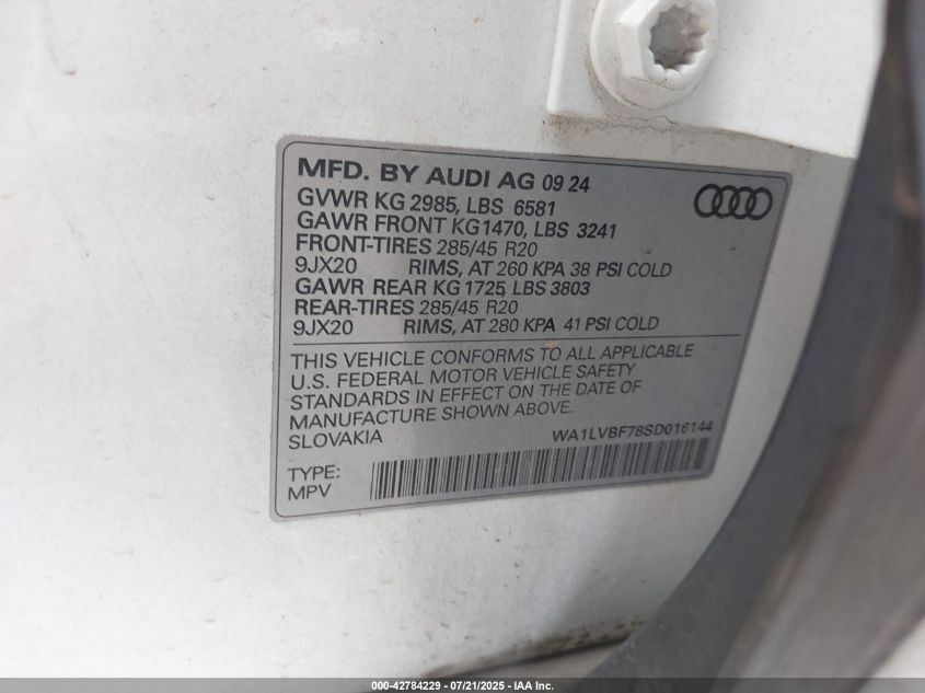 2025 Audi Q7 - WA1LVBF78SD016144