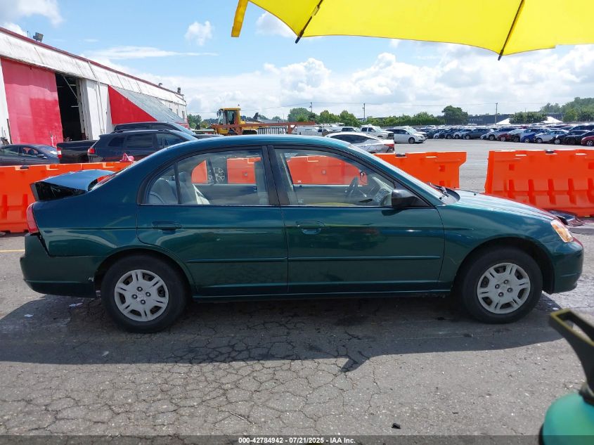 2002 Honda Civic Lx VIN: JHMES16592S003414 Lot: 42784942