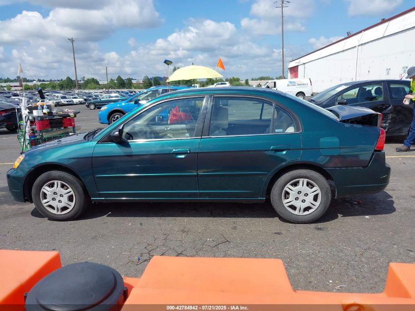 2002 Honda Civic Lx VIN: JHMES16592S003414 Lot: 42784942