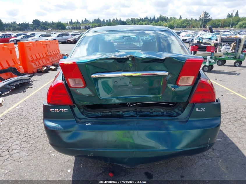 2002 Honda Civic Lx VIN: JHMES16592S003414 Lot: 42784942