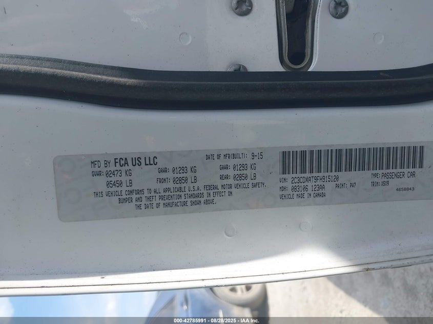 2016 Dodge Charger R/T VIN: 2C3CDXCT2GH204258 Lot: 42785991